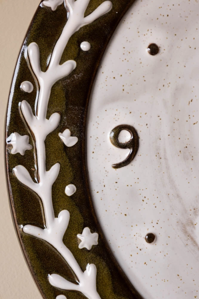 Folk Birds Ceramic Clock