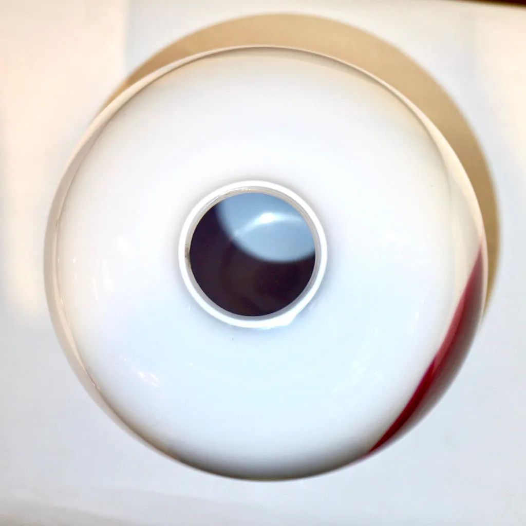 Formia 1980 Italian Vintage Purple Blue White Murano Glass Modern Design Vases