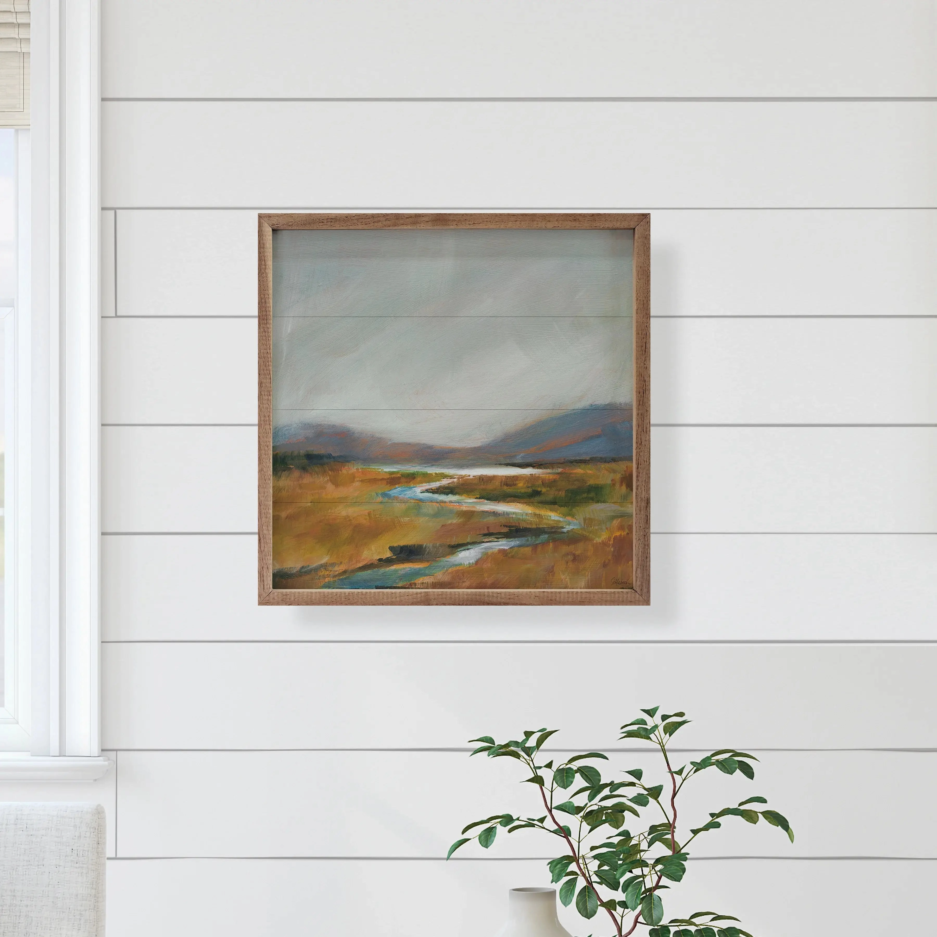 Fragile Wetland Wood Framed Print