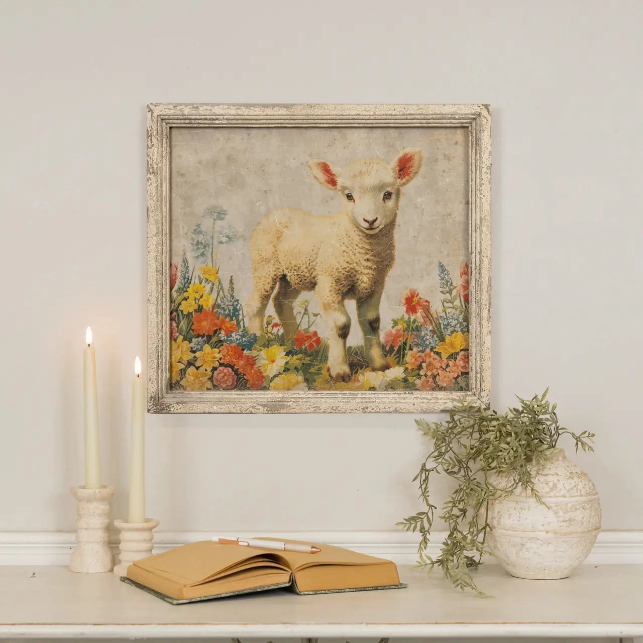 Framed Baby Lamb Print