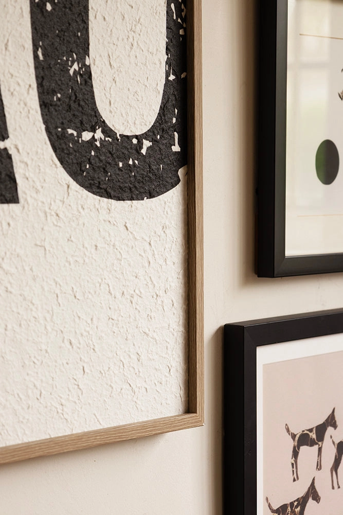 Framed Black & White Ciao Wall Art