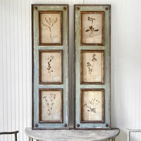 Framed Botanical Collection Panel Set 