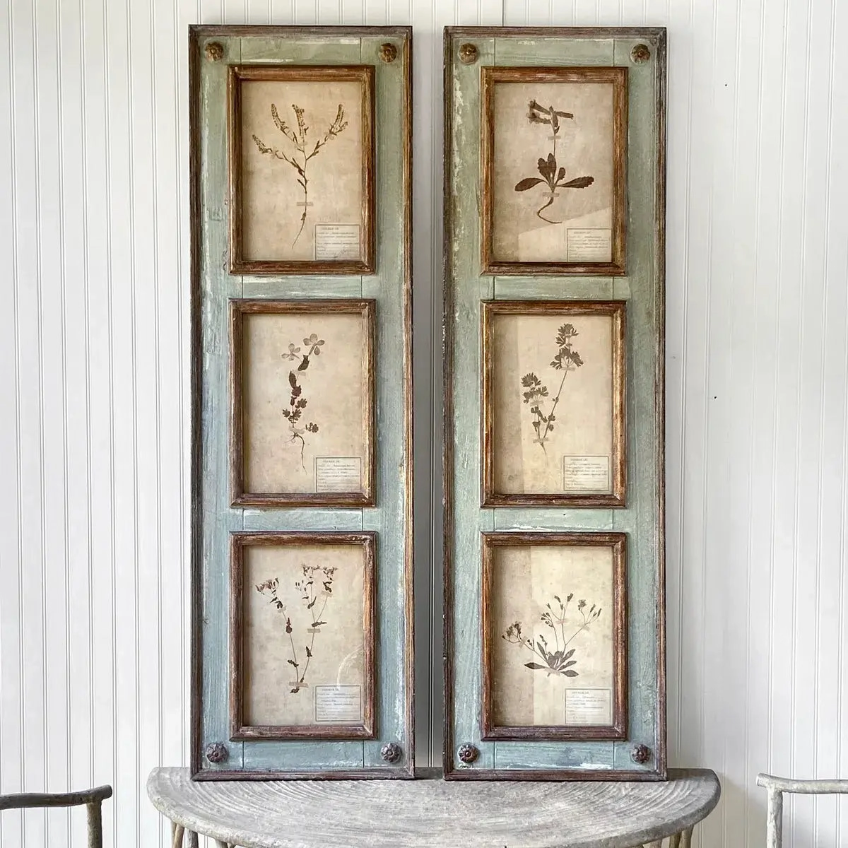Framed Botanical Collection Panel Set 