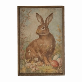 Framed Curious Bunny Print 