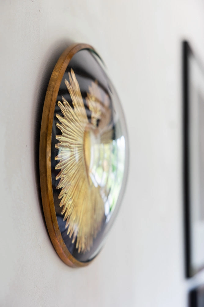 Framed Golden Milagro Heart Decoration