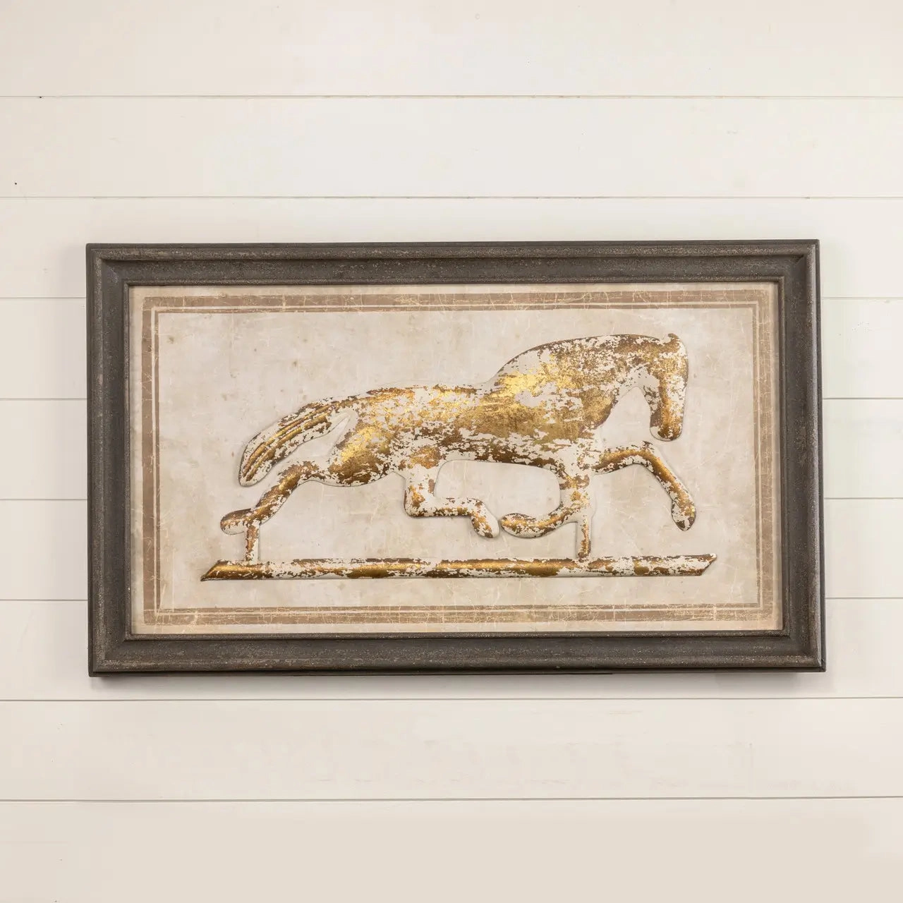 Framed Metal Horse