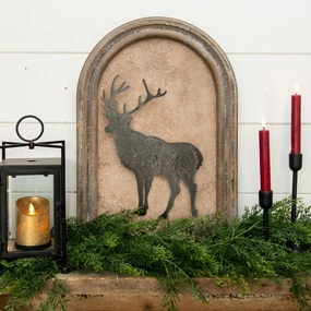 Framed Reindeer Silhouette Sign 
