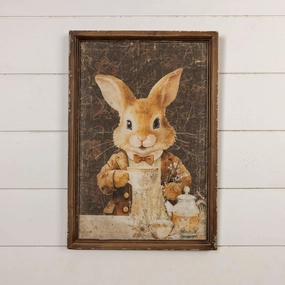 Framed Tea Party Bunny Print 