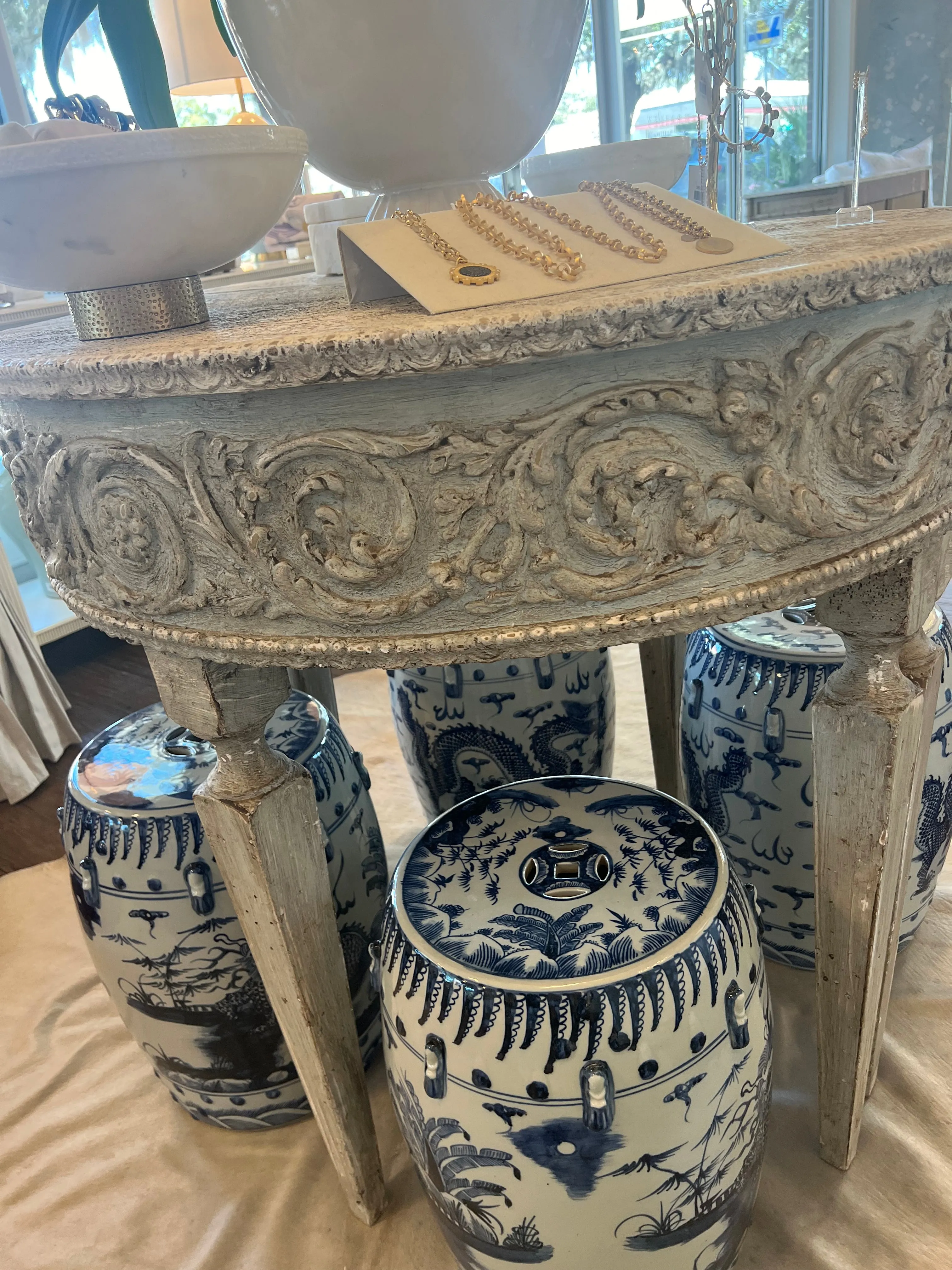 French Antique Demi-Lune