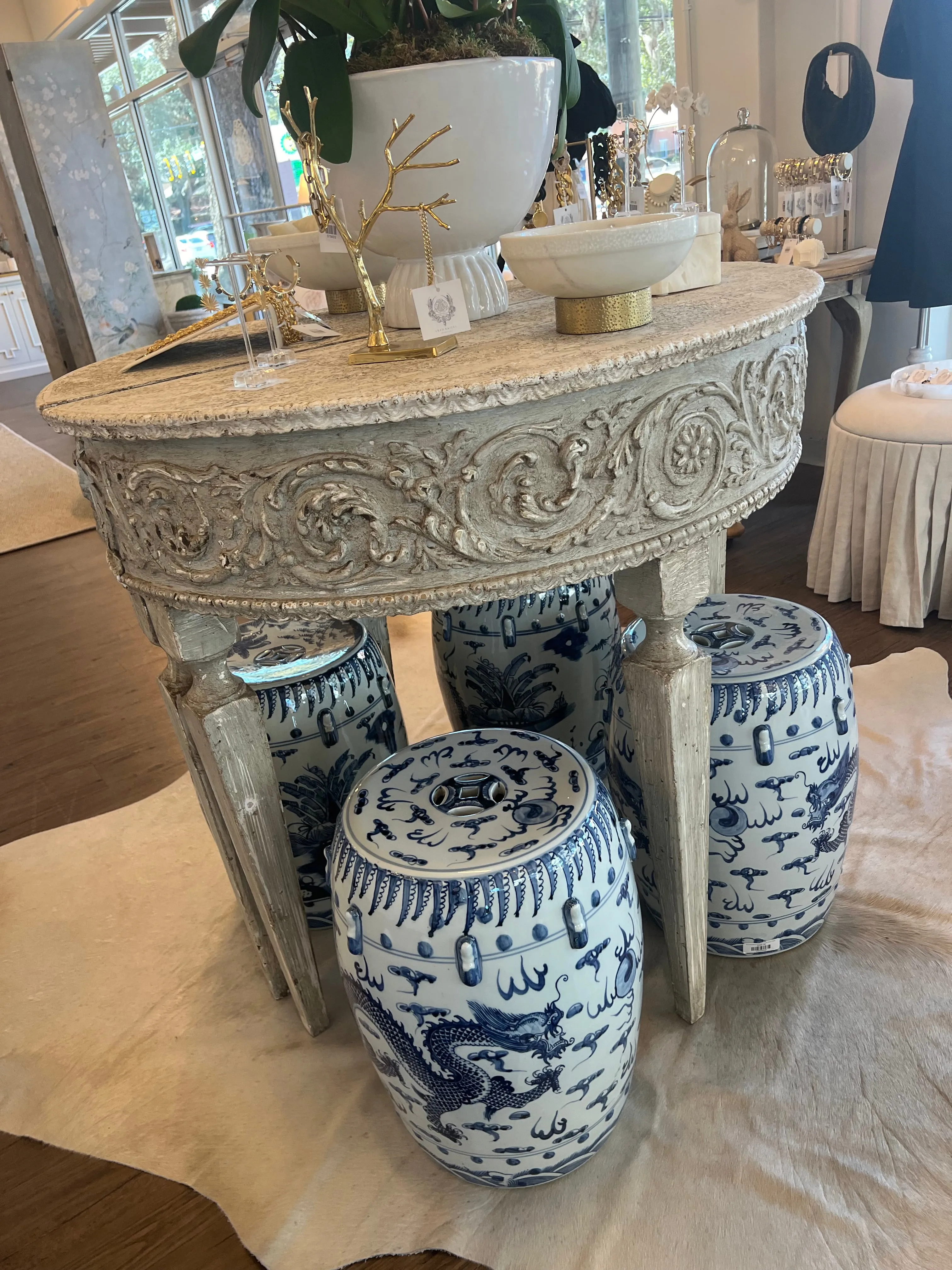 French Antique Demi-Lune