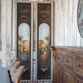 French Butter & Cheese Wood Signs Set 