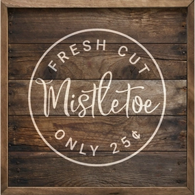 Fresh Cut Mistletoe Wood Framed Print 