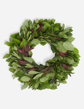 Fresh Handmade Lemon Leaf, Safari Sunset and Pitt Wreath 