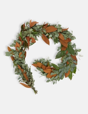 Fresh Handmade Magnolia and Seeded Eucalyptus Garland 