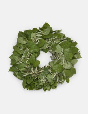 Fresh Handmade Olive and Lemon Leaf Wreath 