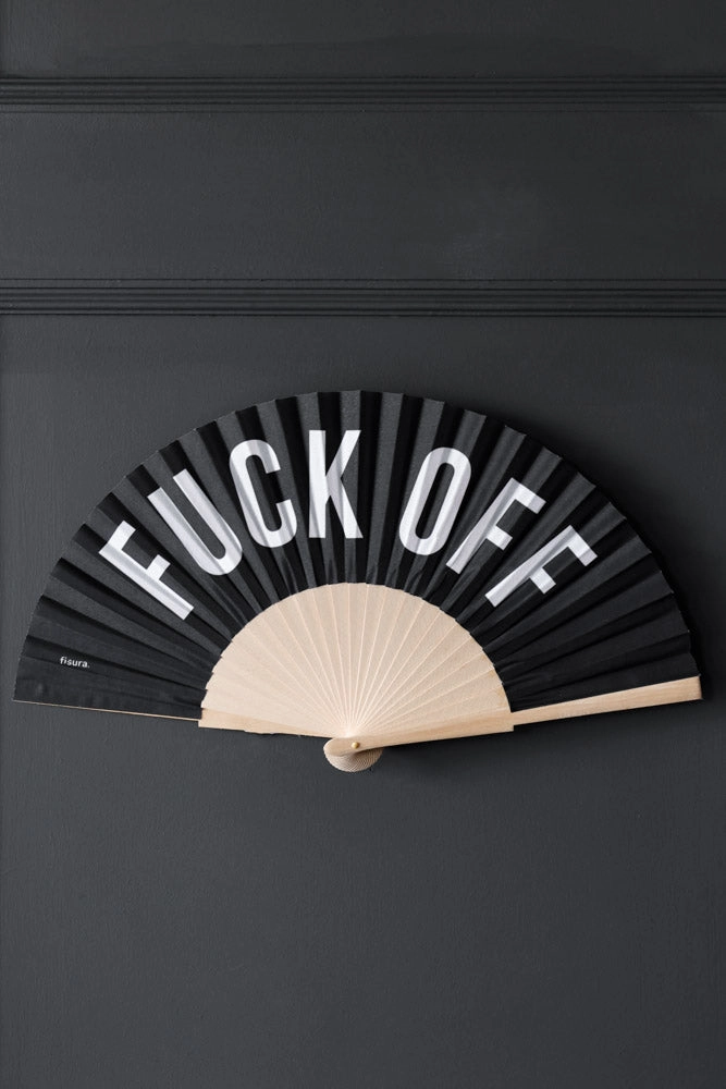 Fuck Off Wooden Fan