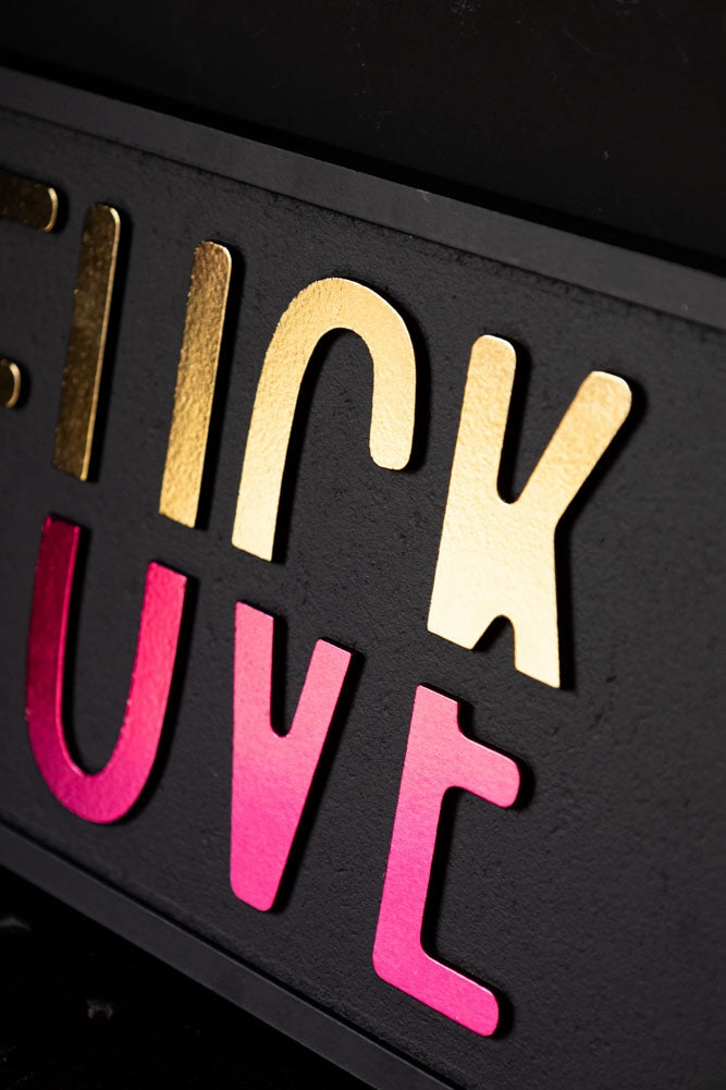 Fuck vs Love You Wall Sign
