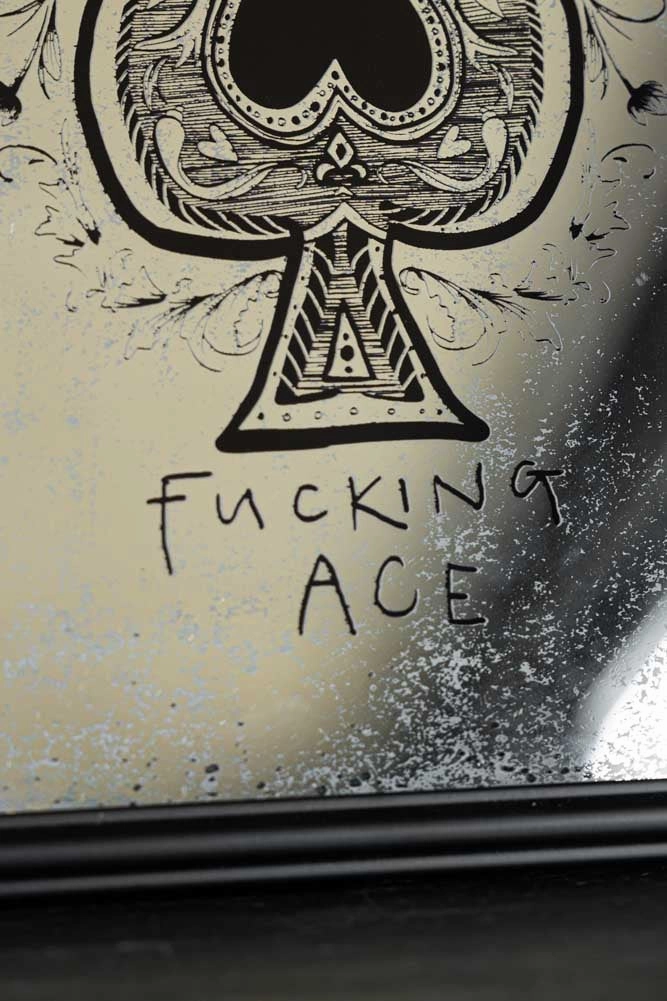 Fucking Ace Decorative Playing Card Mirror