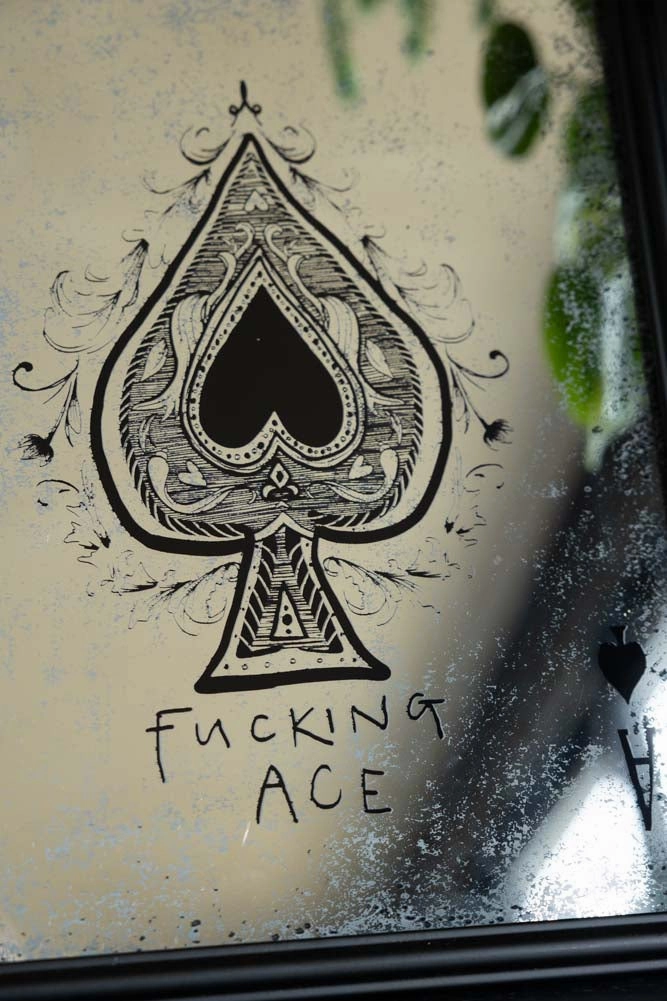 Fucking Ace Decorative Playing Card Mirror