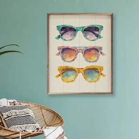 Fun Sunglasses Wood Framed Print 