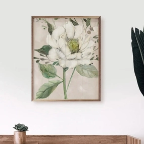 Garden Elegance Wood Framed Print 