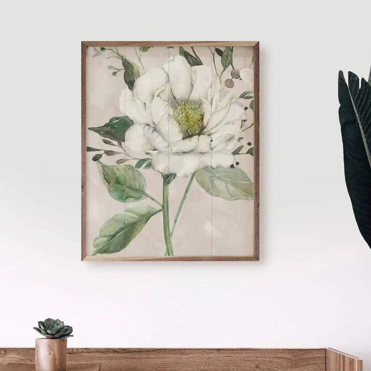 Garden Elegance Wood Framed Print 