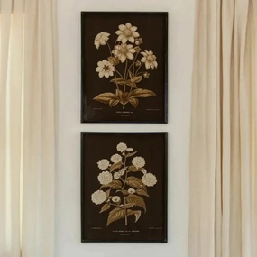 Garden Floral Botanical Framed Print Set 