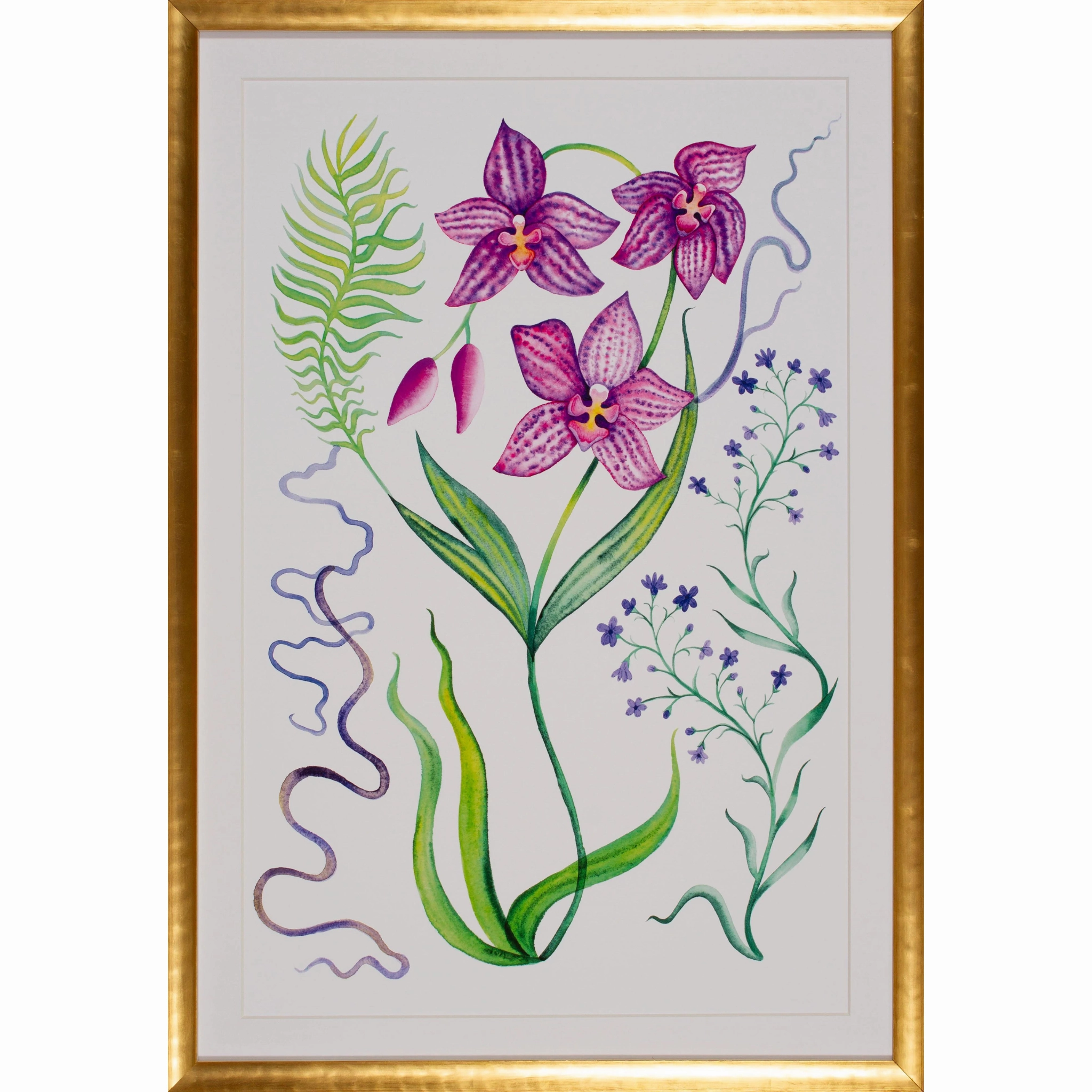 Garden Growth Artwork in Gold Frame 