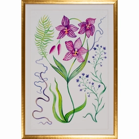 Garden Growth Artwork in Gold Frame 