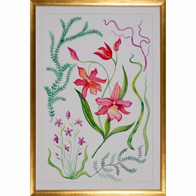 Garden Thrive Artwork in Gold Frame 
