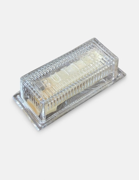 Glass Butter Dish 