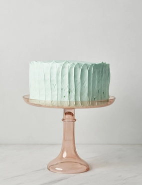 Glass Cake Stand by Estelle Colored Glass 