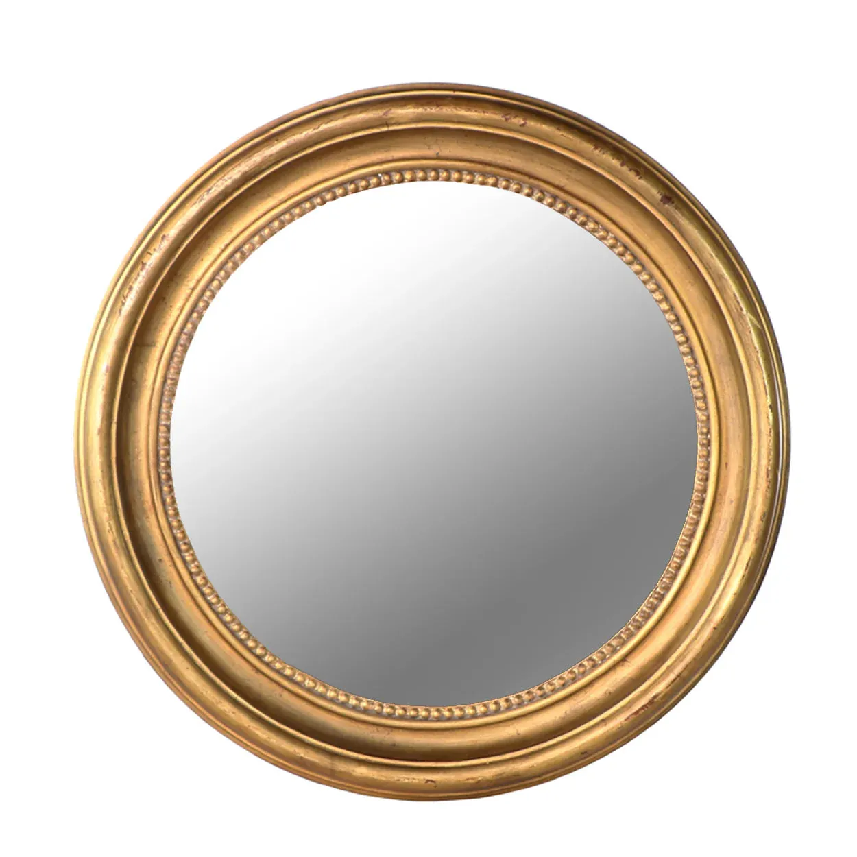 Gold Leaf Convex Mirror