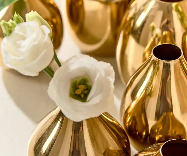 Gold Plated Vases