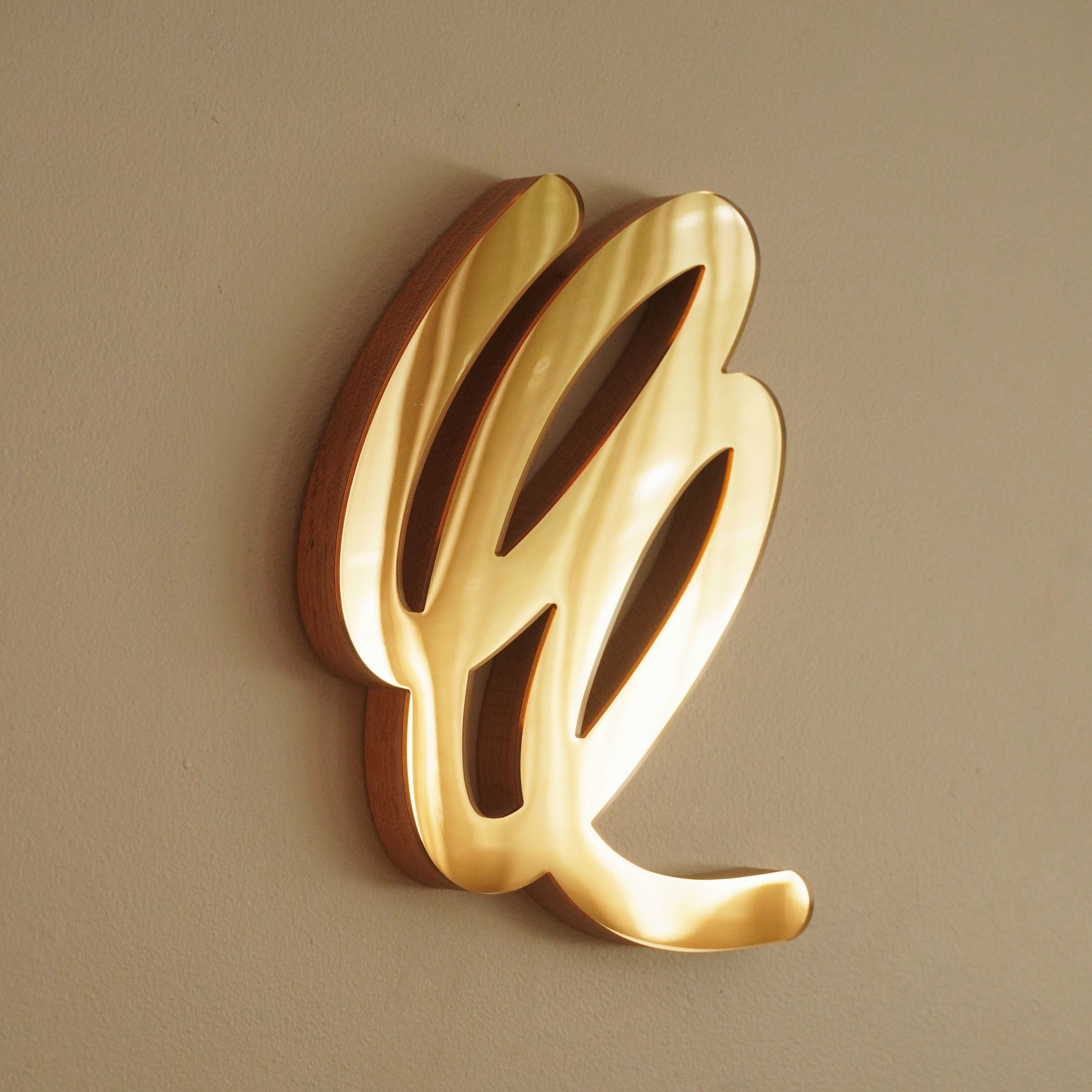 Gold 11 Scribble Sculpture Mirror 