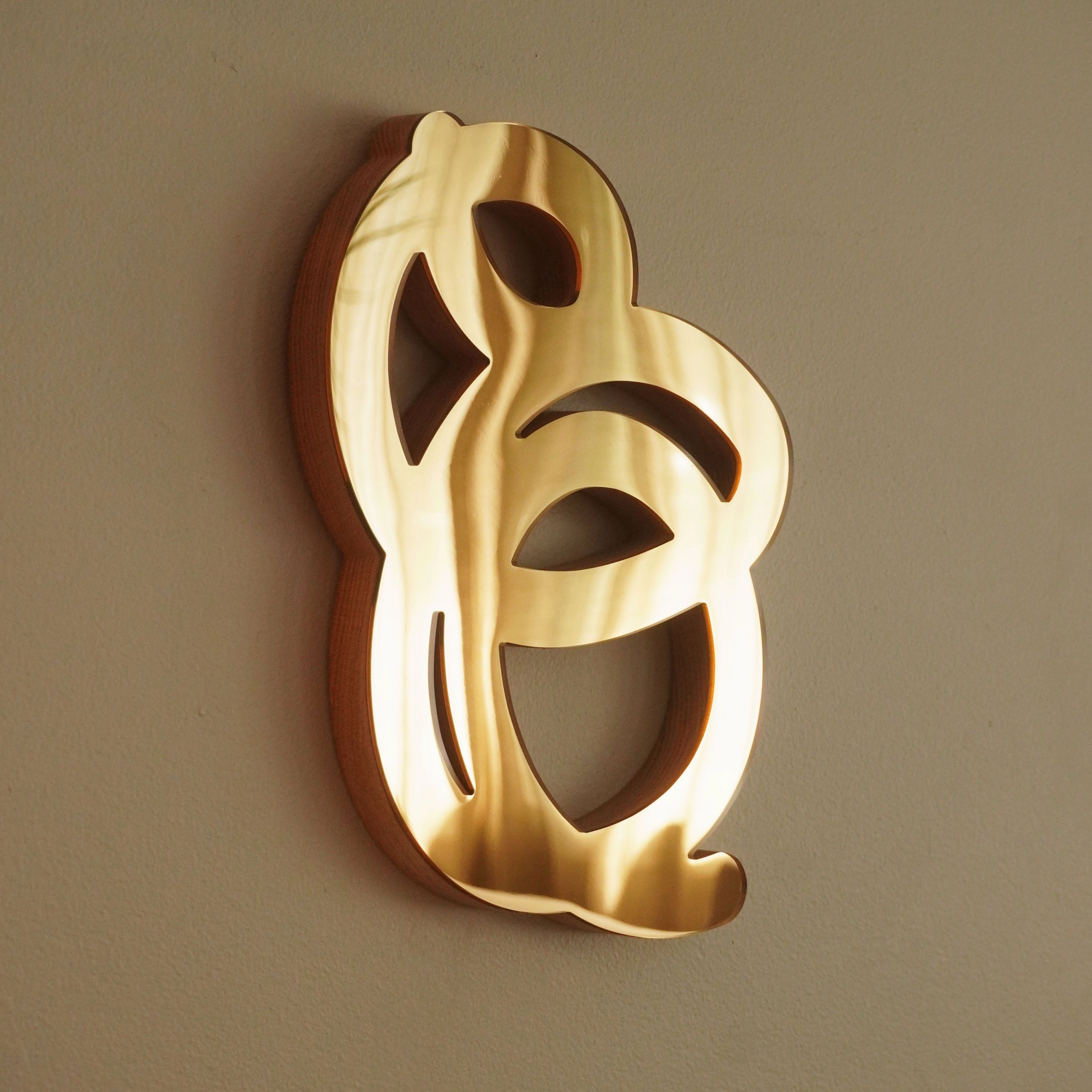 Gold 12 Scribble Sculpture Mirror 