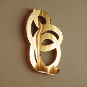 Gold 12 Scribble Sculpture Mirror 