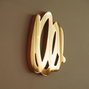 Gold 14 Scribble Sculpture Mirror 