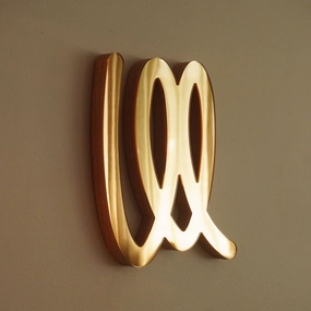 Gold 15 Scribble Sculpture Mirror 