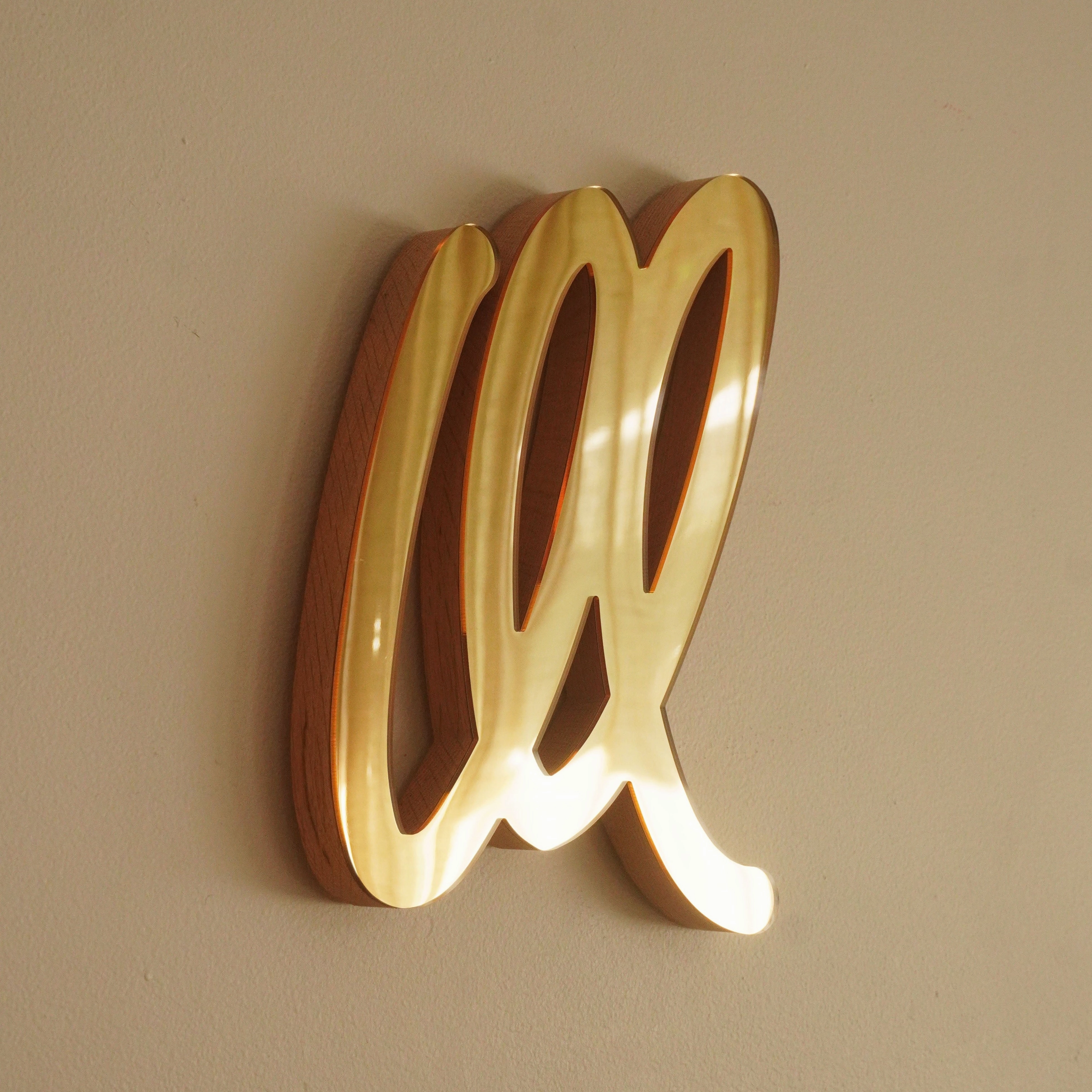 Gold 3 Scribble Sculpture Mirror 