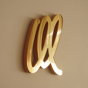 Gold 3 Scribble Sculpture Mirror 
