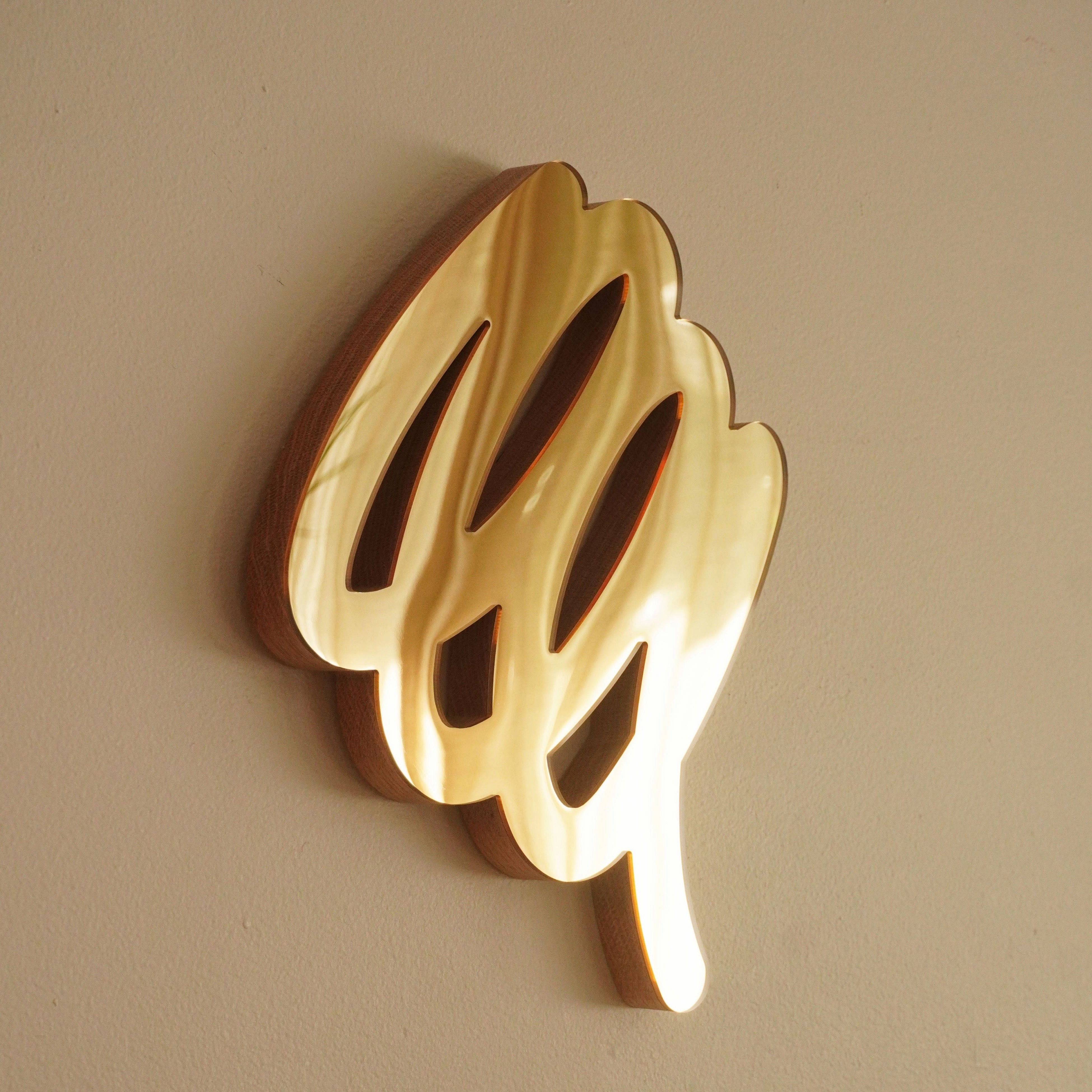 Gold 4 Scribble Sculpture Mirror 