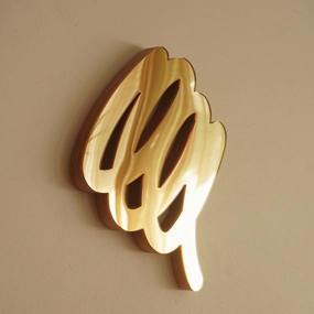 Gold 4 Scribble Sculpture Mirror 