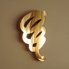 Gold 5 Scribble Sculpture Mirror 