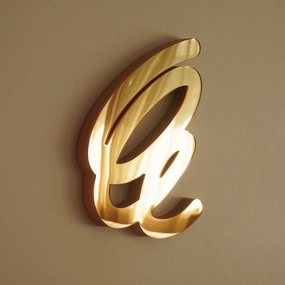 Gold 6 Scribble Sculpture Mirror 