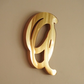 Gold 8 Scribble Sculpture Mirror 