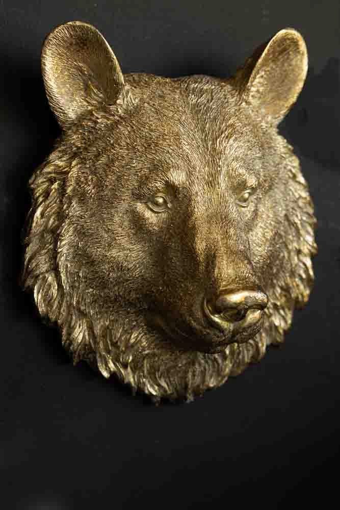 Gold Bear Wall Ornament