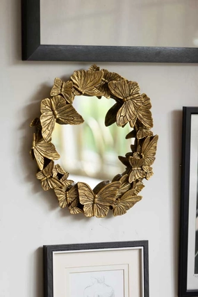 Gold Butterfly Mirror 