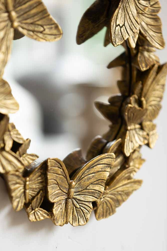 Gold Butterfly Mirror