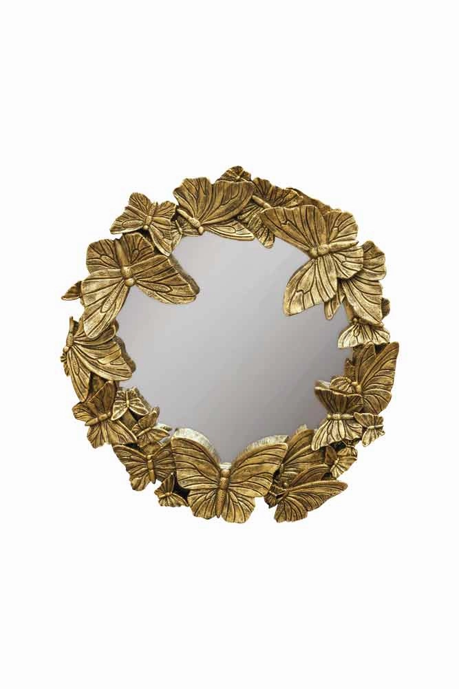 Gold Butterfly Mirror